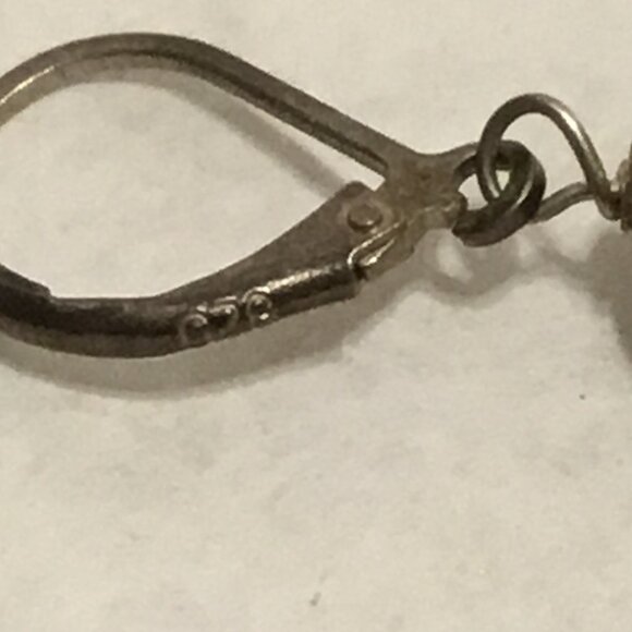 Vintage & gorgeous sterling silver Tahitian pearl clip on earrings - Picture 12 of 15